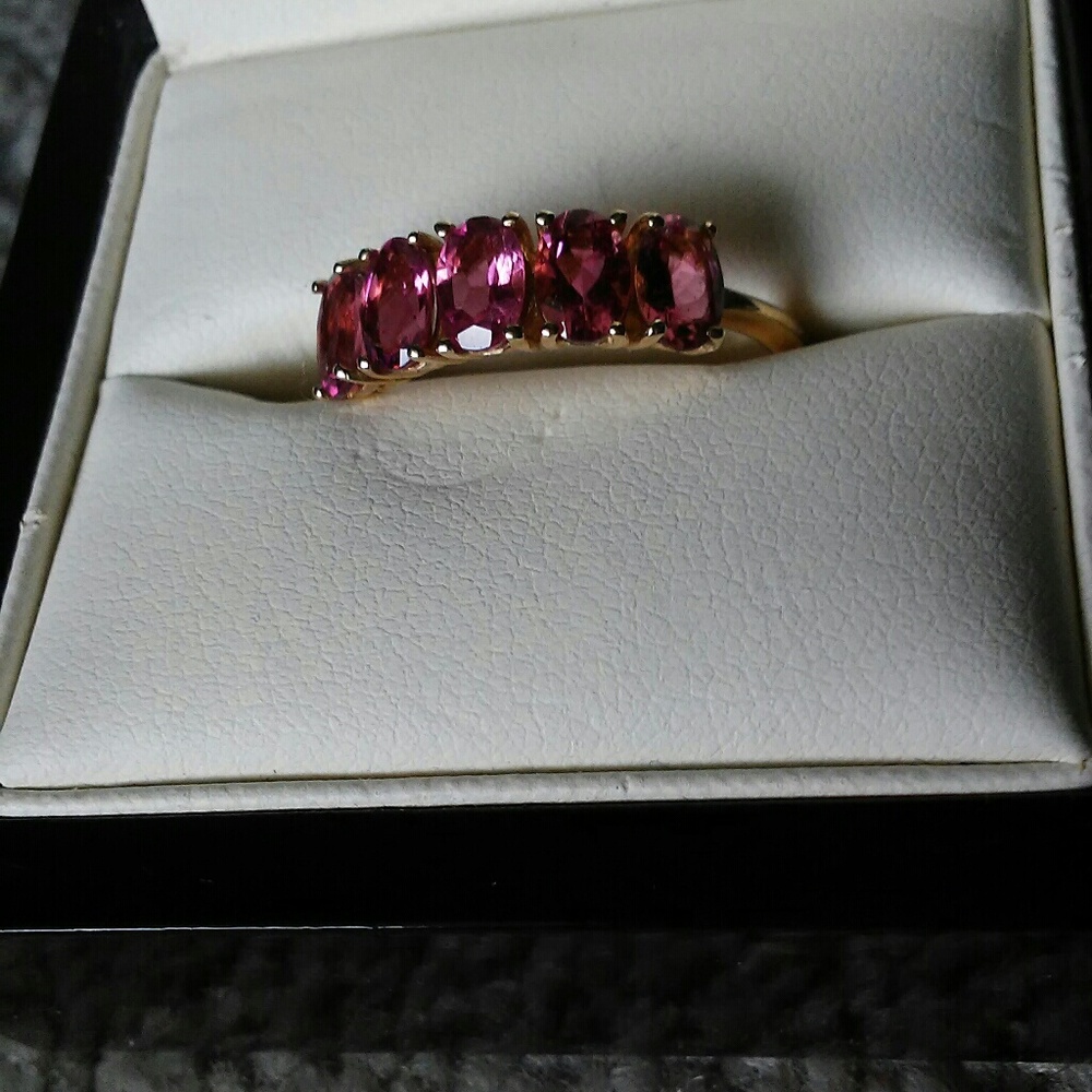 Genuine Rubellite in 10K YG